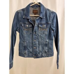Aeropostale Distressed Womens Blue Denim Jacket, size M